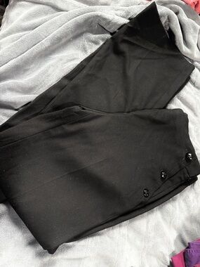 Banana Republic Logan sailor style button Pants size 8 jet black